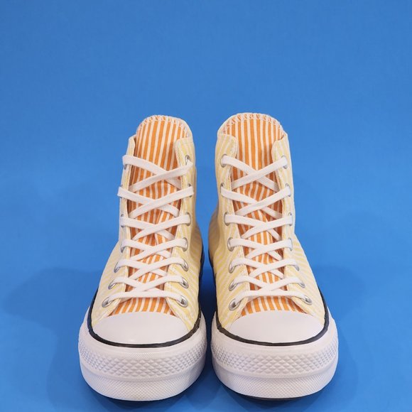 Converse CTAS Hi Lift Cyber Mango Stripes Women's Platform Sneakers A03298C NWT - Picture 6 of 6